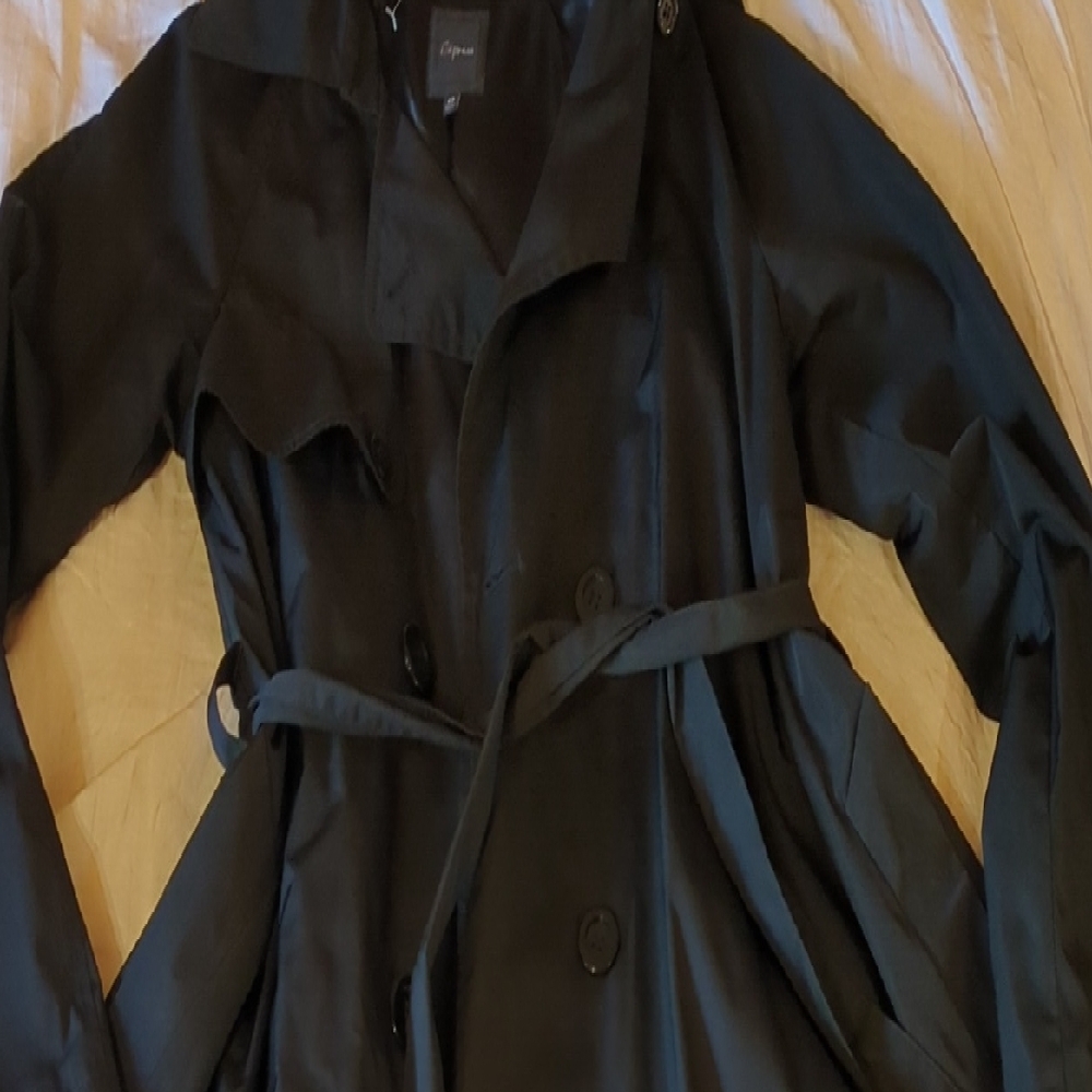 Express Elegant Black Trench Coat